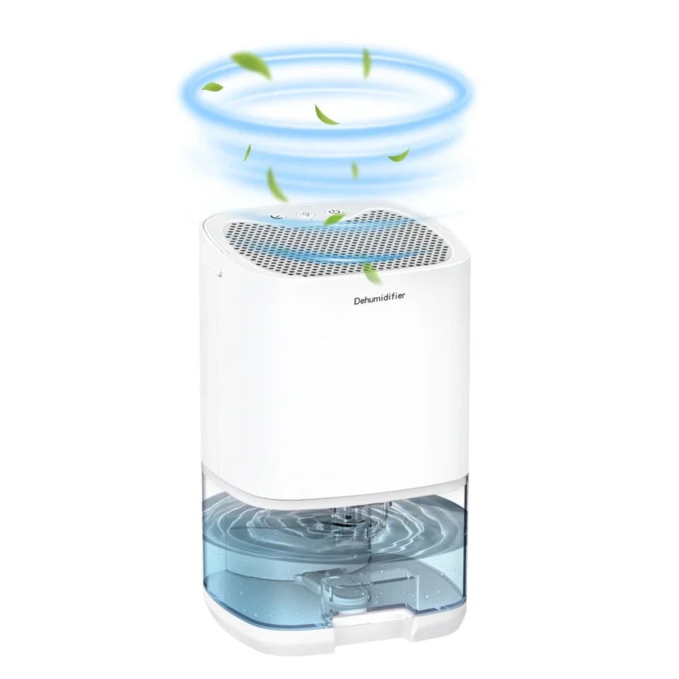 Portable Dehumidifier for Basement with 1000ml Detachable Water Tank and Drain Hose - Image 1