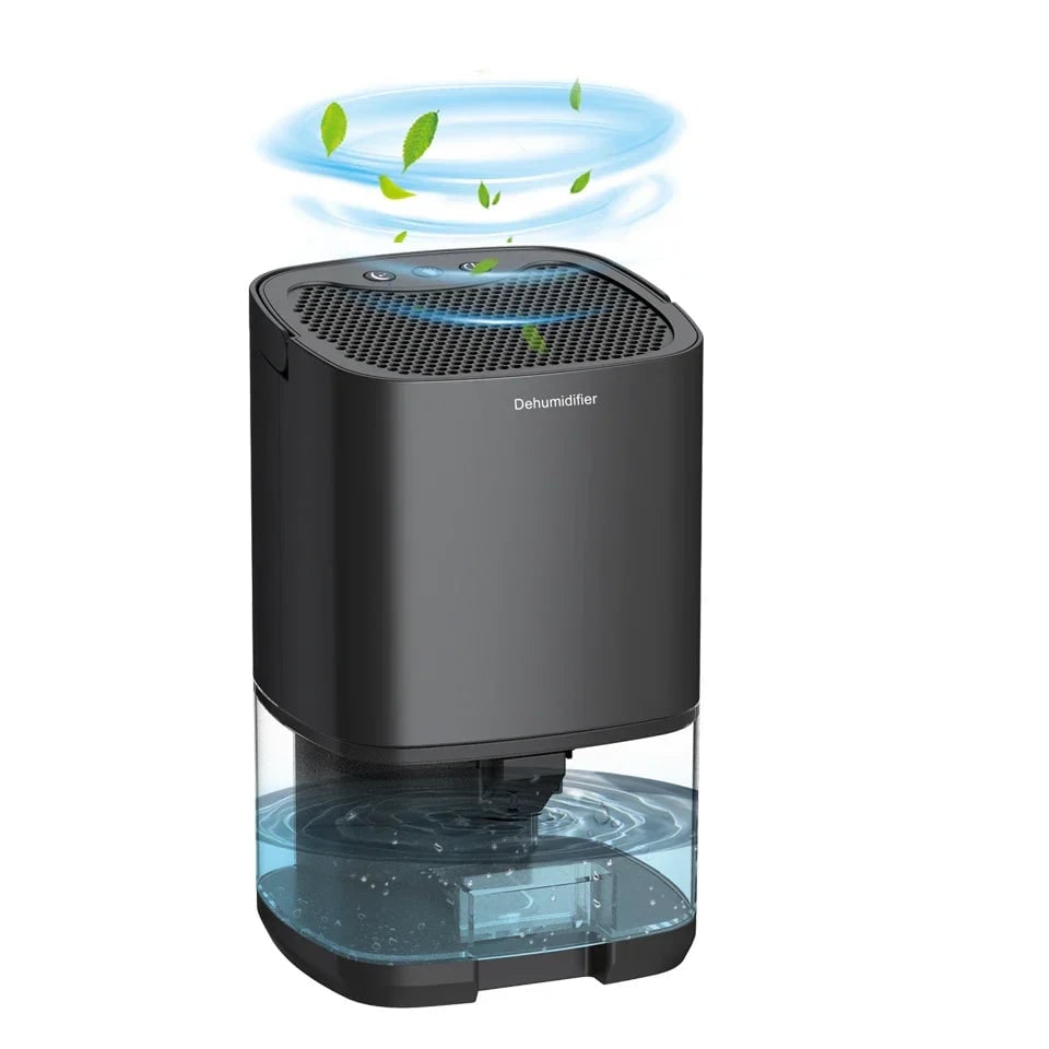 Portable Dehumidifier for Basement with 1000ml Detachable Water Tank and Drain Hose - Image 2