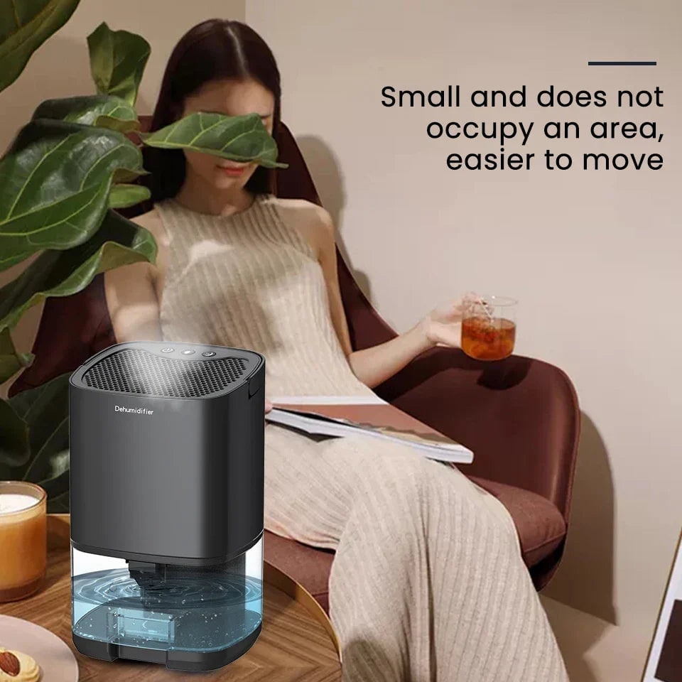 Portable Dehumidifier for Basement with 1000ml Detachable Water Tank and Drain Hose - Image 8
