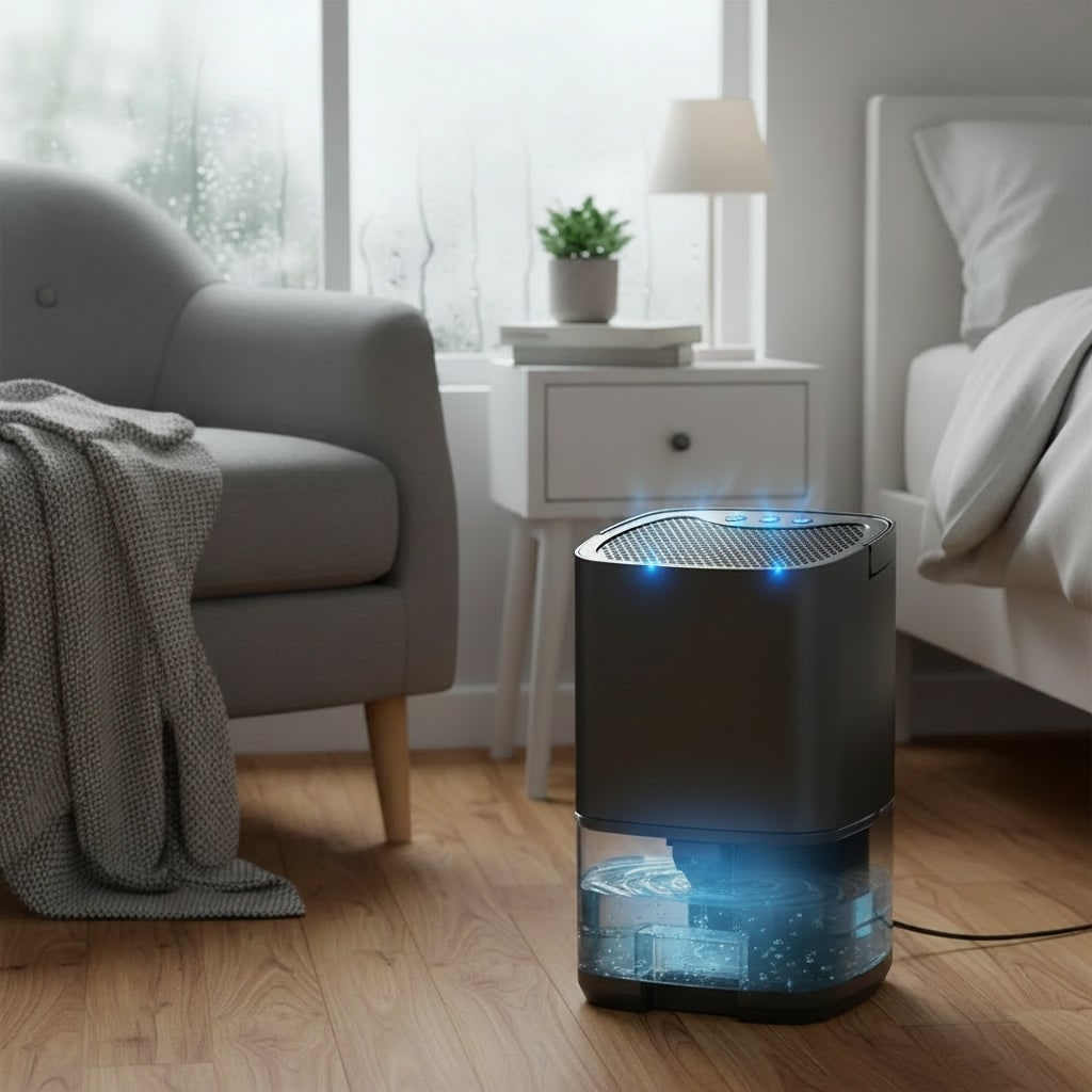 Portable Dehumidifier for Bedroom Basement and Small Spaces with Quiet Compact Design - Image 1