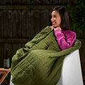 Portable Heated Blanket with Battery Power Bank Three Heat Zones and Quilted Fleece - Image 1