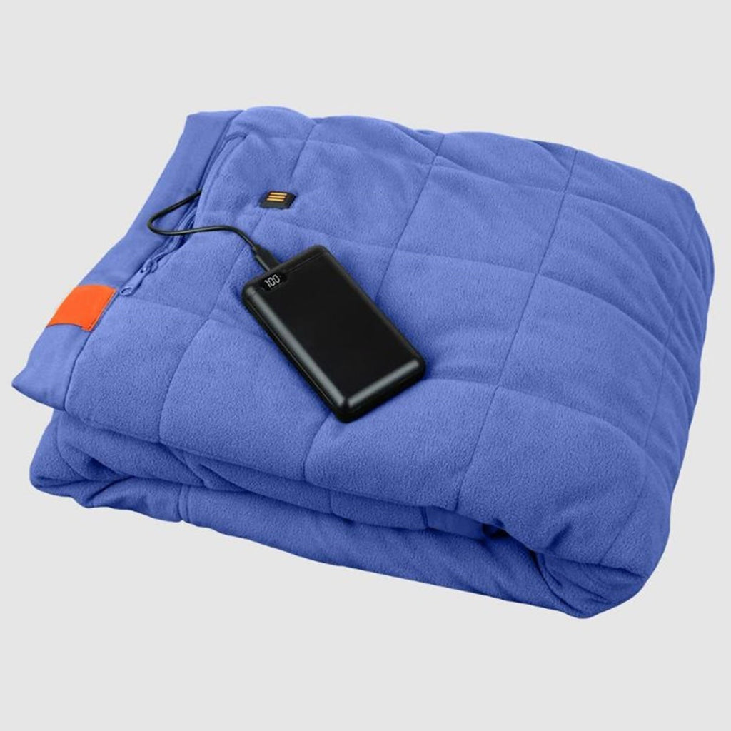 Portable Heated Blanket with Battery Power Bank Three Heat Zones and Quilted Fleece - Image 4