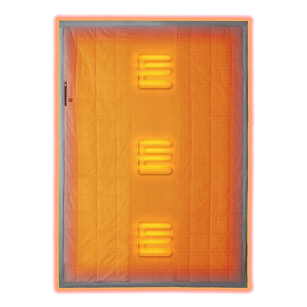 Portable Heated Blanket with Battery Power Bank Three Heat Zones and Quilted Fleece - Image 5