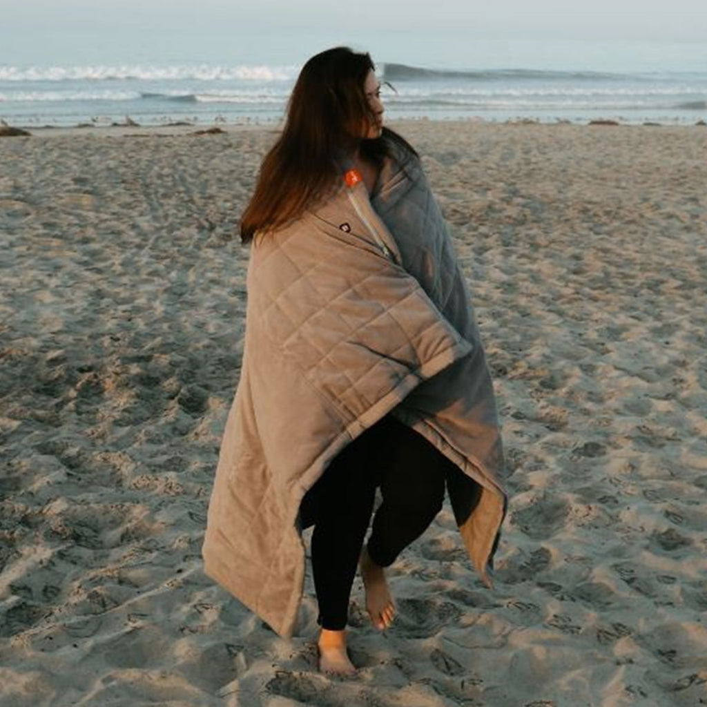 Portable Heated Blanket with Battery Power Bank Three Heat Zones and Quilted Fleece - Image 8