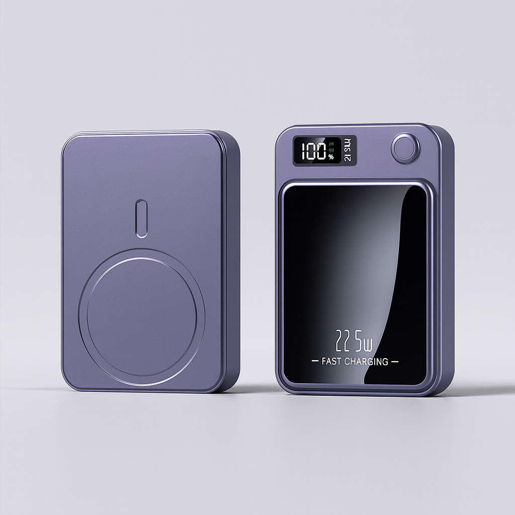 Portable Power Bank with Magnetic Wireless Charging Fast 22.5w and Digital LED Display - Image 3