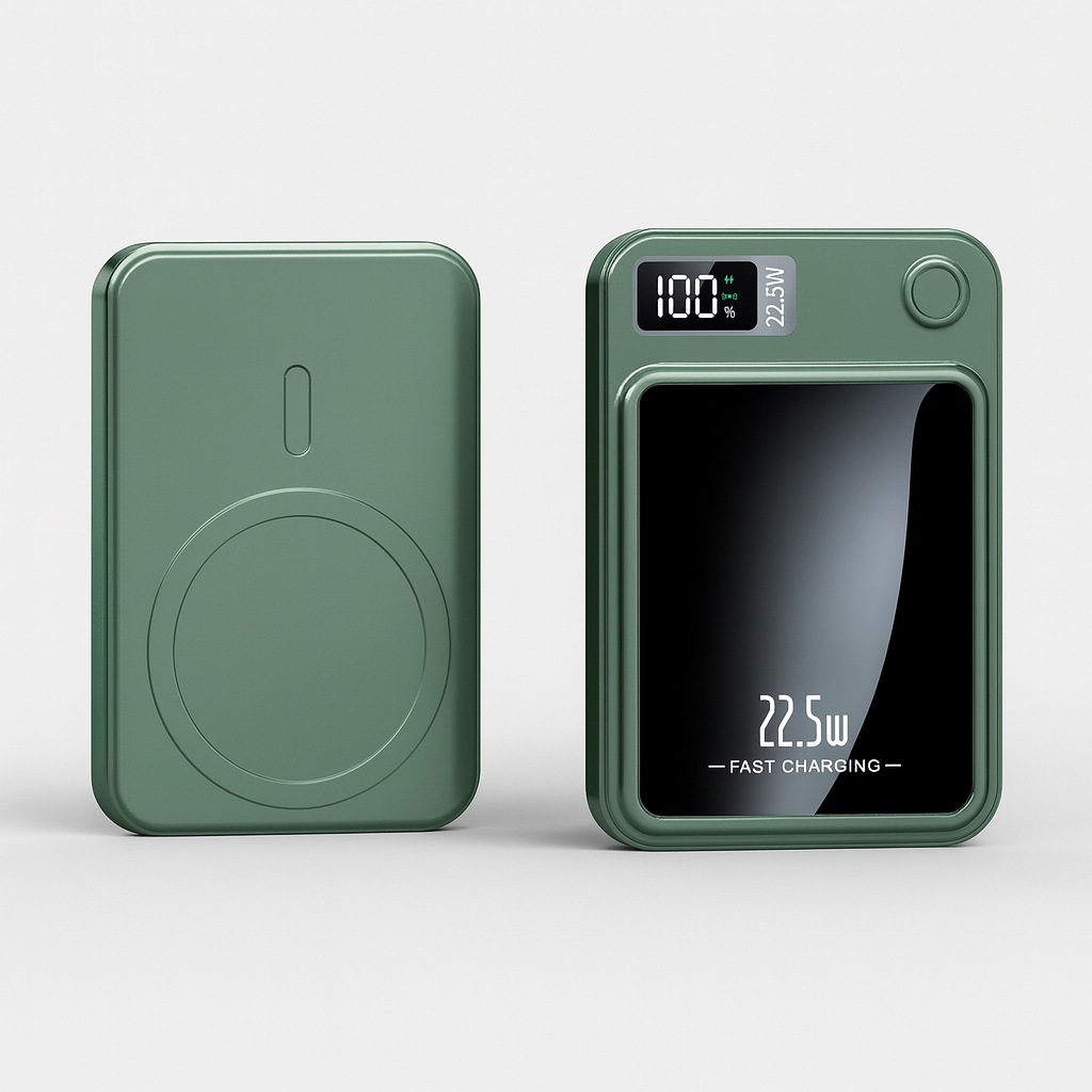 Portable Power Bank with Magnetic Wireless Charging Fast 22.5w and Digital LED Display - Image 4