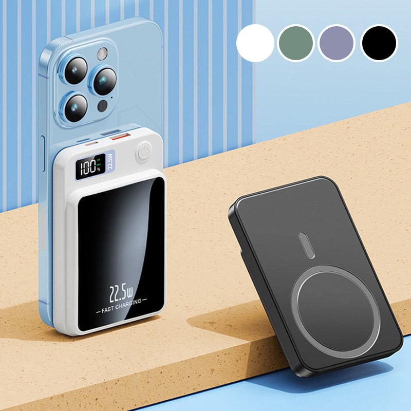 Portable Power Bank with Magnetic Wireless Charging Fast 22.5w and Digital LED Display - Image 8