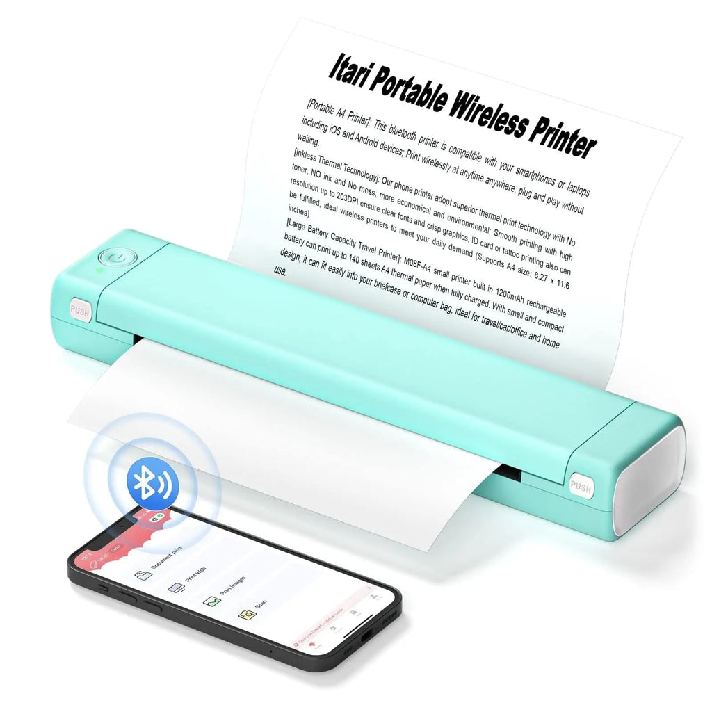 Portable Thermal Printer with Wireless Bluetooth and USB for A4 Mobile Printing - Image 4