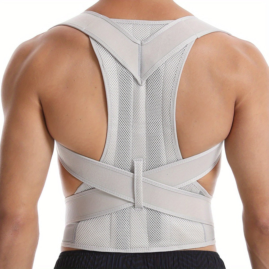 Posture Corrector Back Brace with Lumbar Support and Adjustable Breathable Mesh Straps - Image 1