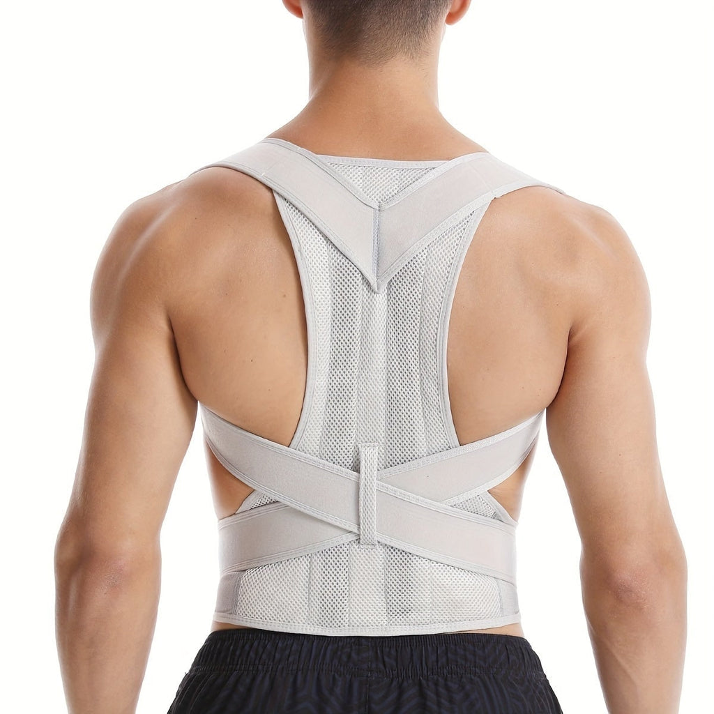 Posture Corrector Back Brace with Lumbar Support and Adjustable Breathable Mesh Straps - Image 3