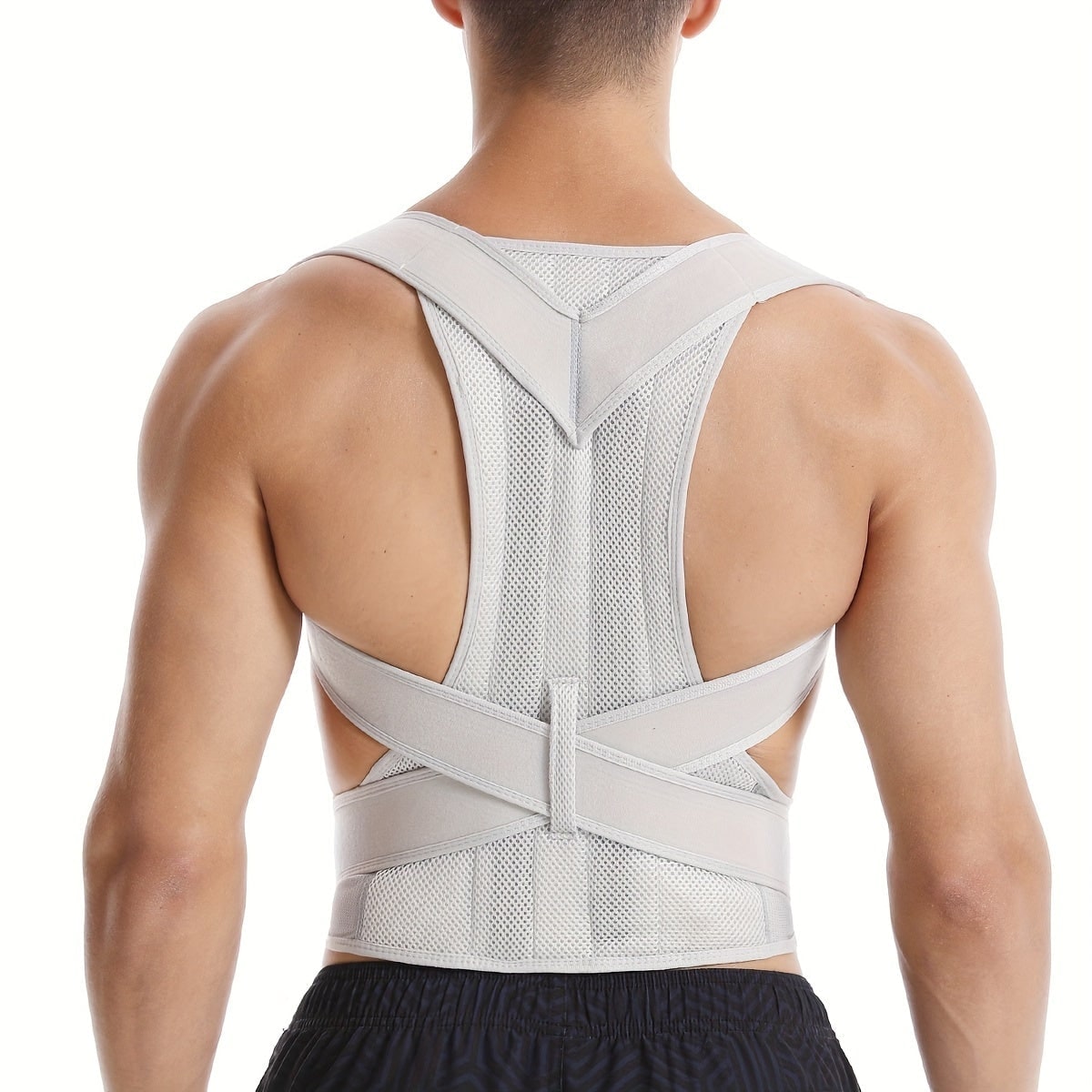 Posture Corrector Back Brace with Lumbar Support and Adjustable Breathable Mesh Straps - Image 3