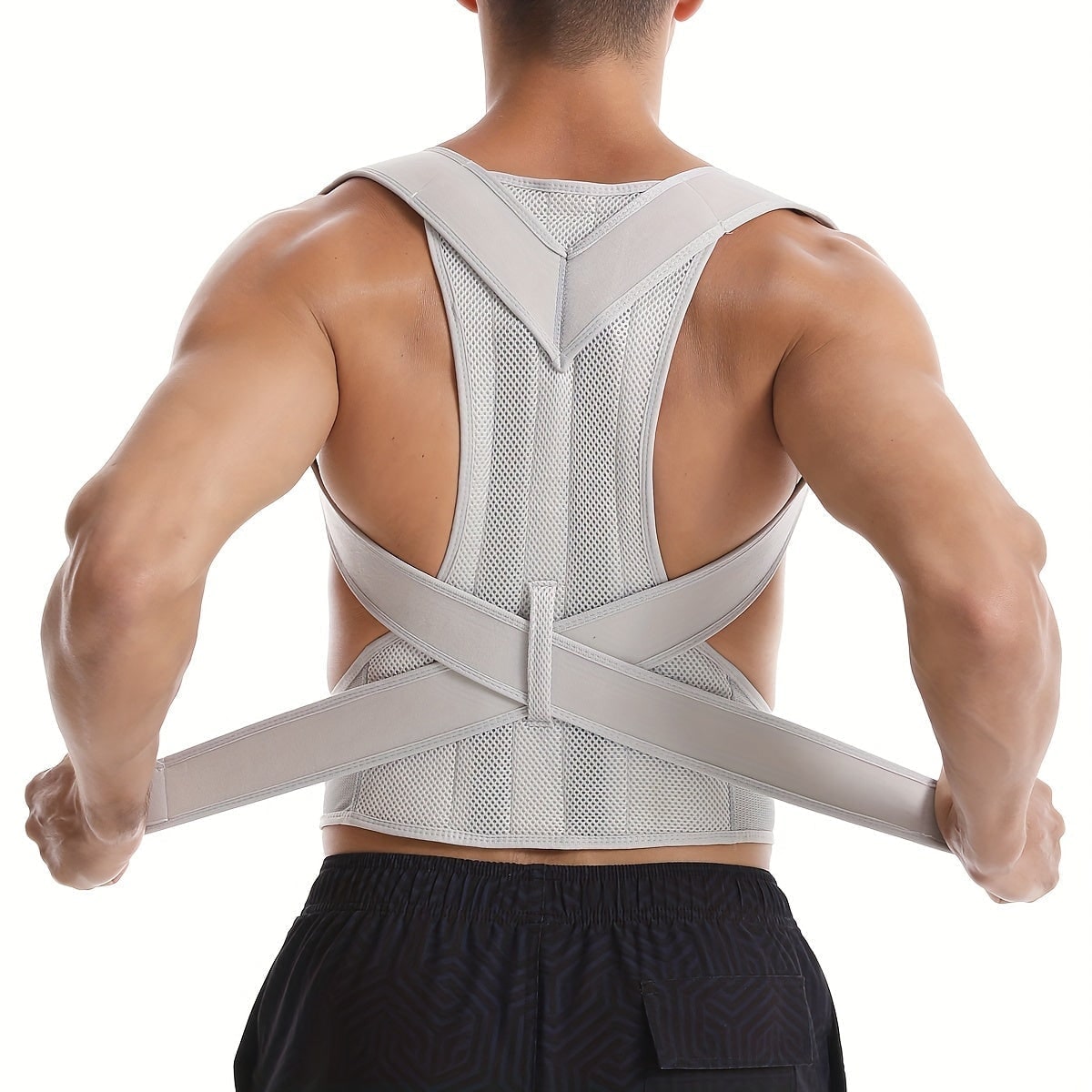 Posture Corrector Back Brace with Lumbar Support and Adjustable Breathable Mesh Straps - Image 5