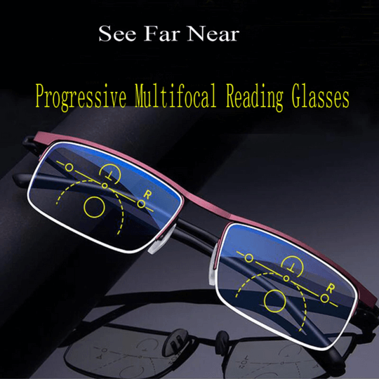 Progressive Reading Glasses with Blue Light Blocking and Lightweight Metal Frame - Image 2