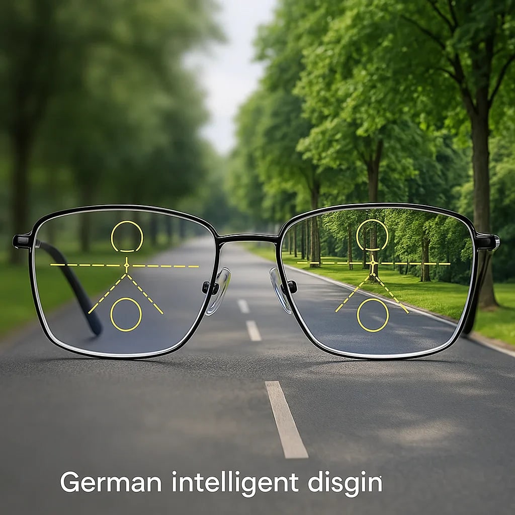 Progressive Reading Glasses with Lightweight Metal Frame and Multifocal Lenses - Image 2