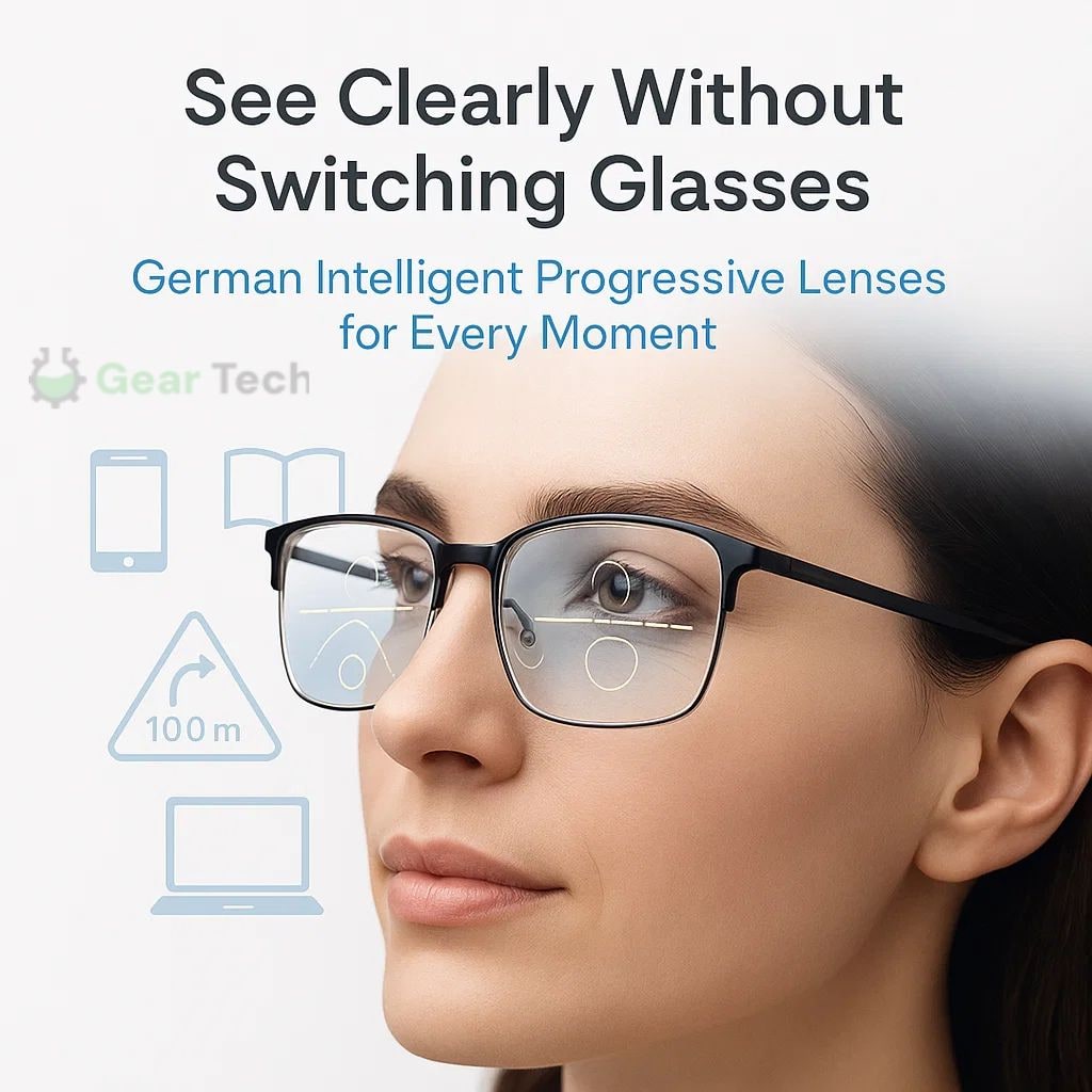 Progressive Reading Glasses with Lightweight Metal Frame and Multifocal Lenses - Image 9