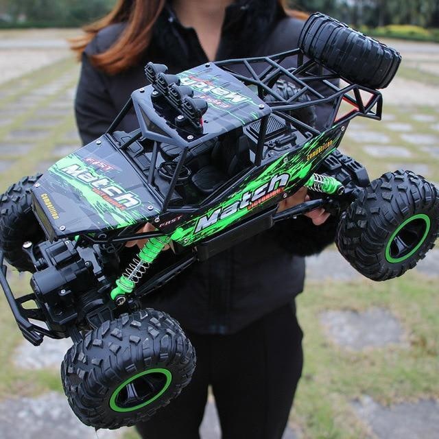 Rc Rock Crawler 4x4 Remote Control Monster Truck with Suspension and Roll Cage - Image 1