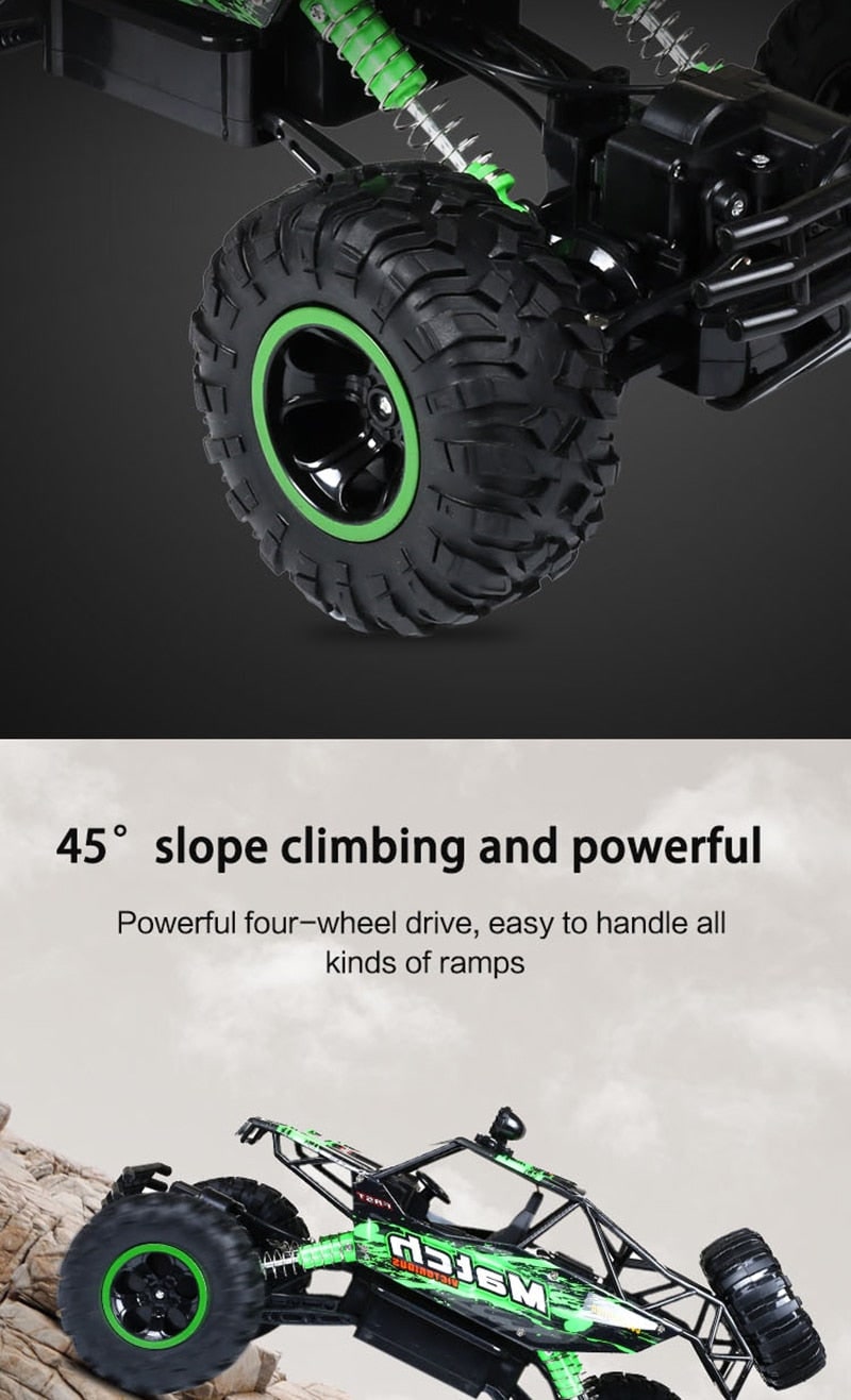 Rc Rock Crawler 4x4 Remote Control Monster Truck with Suspension and Roll Cage - Image 11
