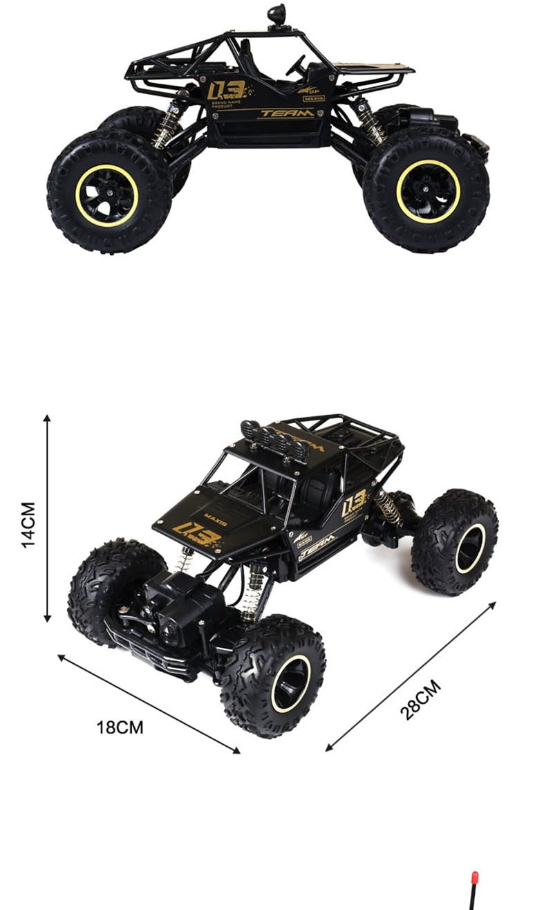 Rc Rock Crawler 4x4 Remote Control Monster Truck with Suspension and Roll Cage - Image 16