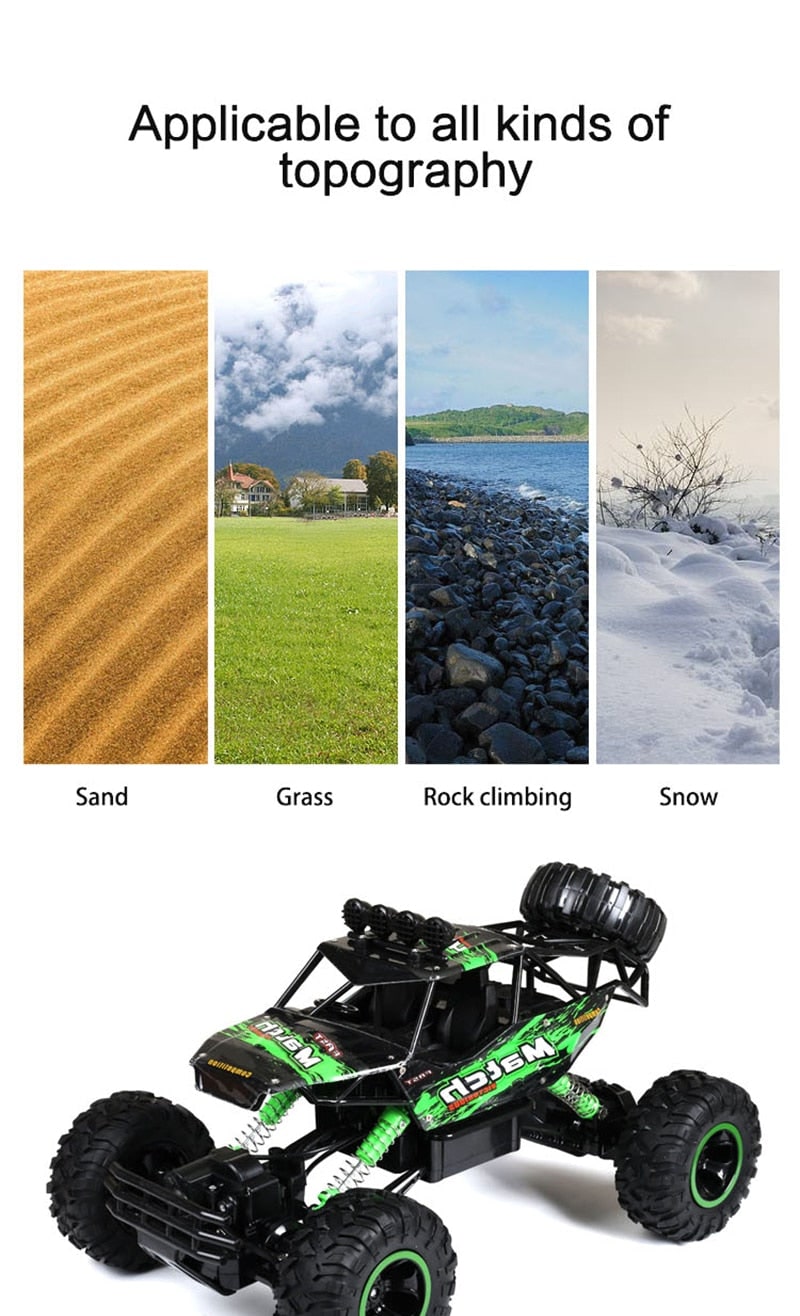 Rc Rock Crawler 4x4 Remote Control Monster Truck with Suspension and Roll Cage - Image 6