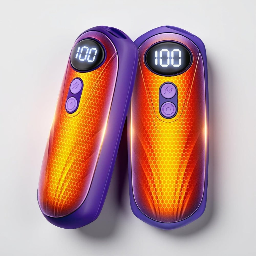 Rechargeable Hand Warmers with LED Display Five Heat Settings Set of 2 Portable Pocket Heaters - Image 14