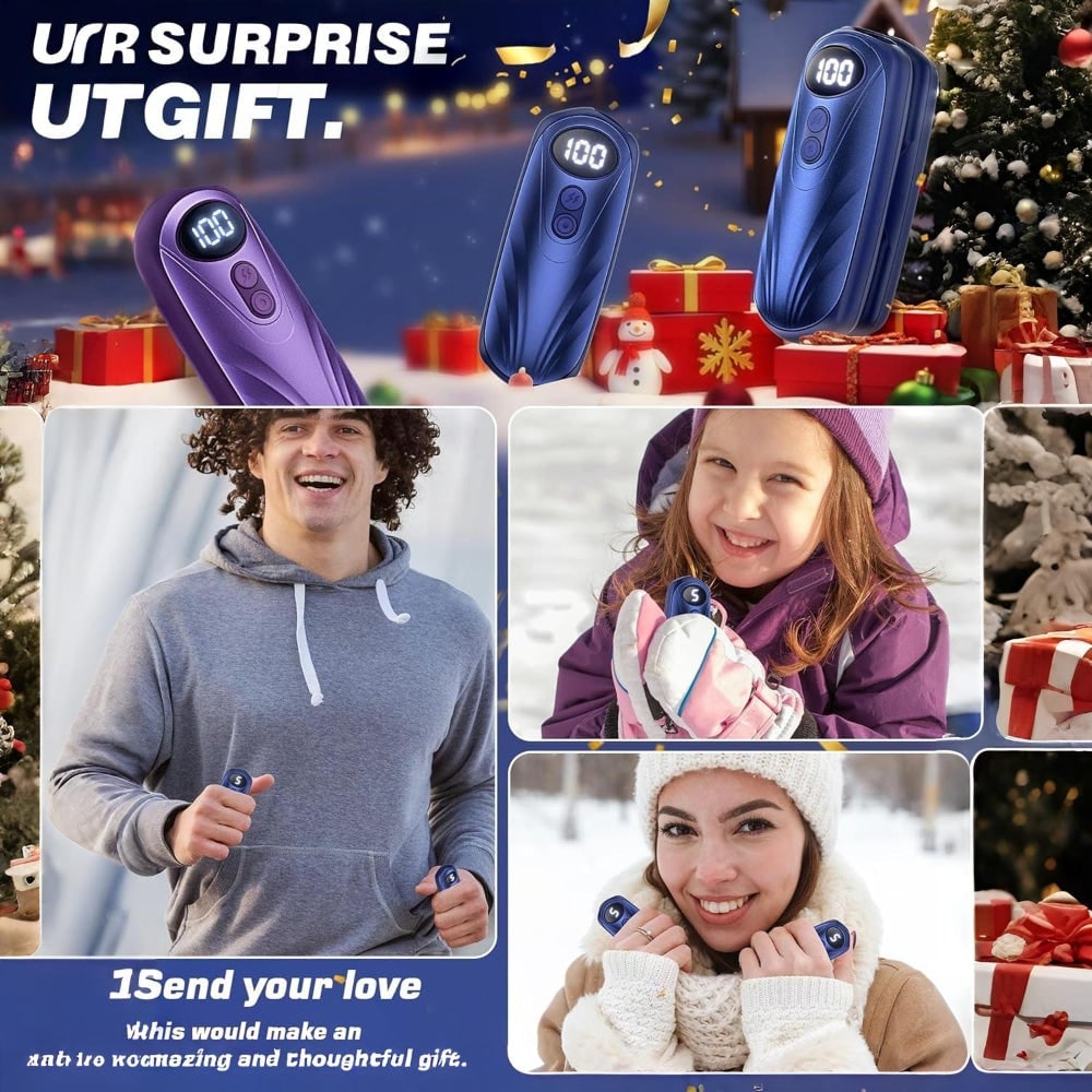 Rechargeable Hand Warmers with LED Display Five Heat Settings Set of 2 Portable Pocket Heaters - Image 32