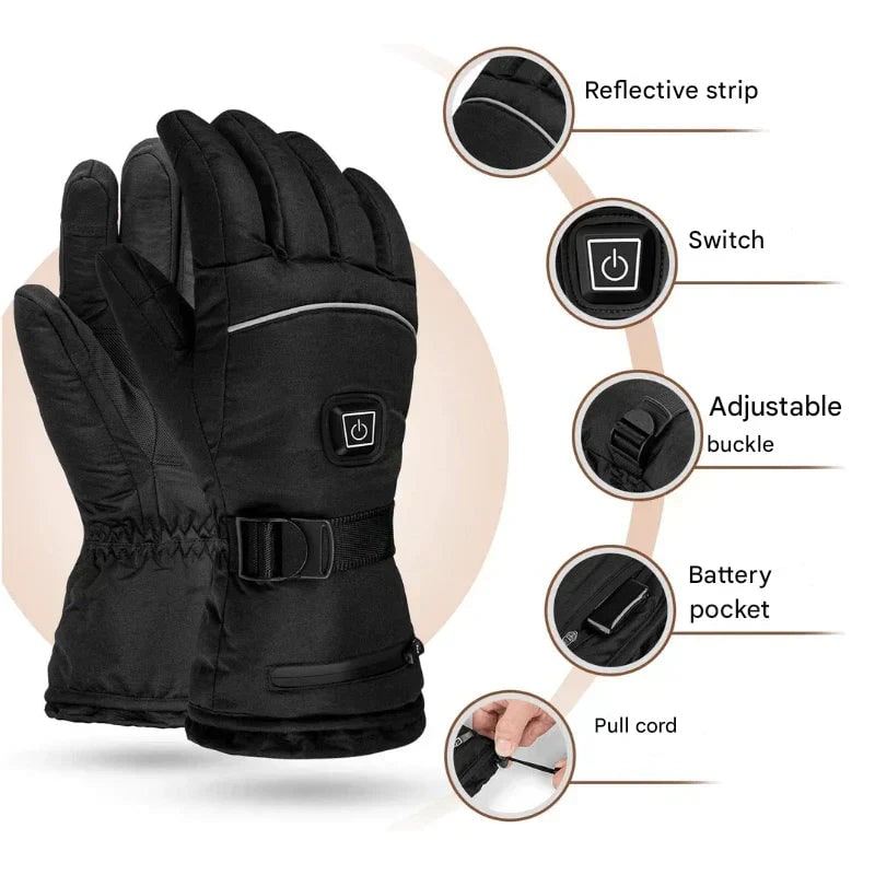 Rechargeable Heated Gloves with Touchscreen Fingertips and Battery Power - Image 7