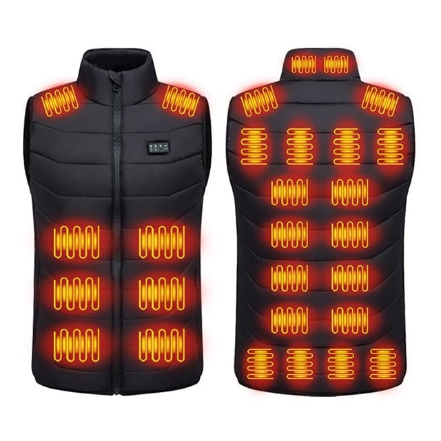 Rechargeable Heated Vest with Multiple Heating Zones and USB Battery Pack - Image 1