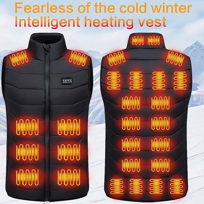 Rechargeable Heated Vest with Multiple Heating Zones and USB Battery Pack - Image 3