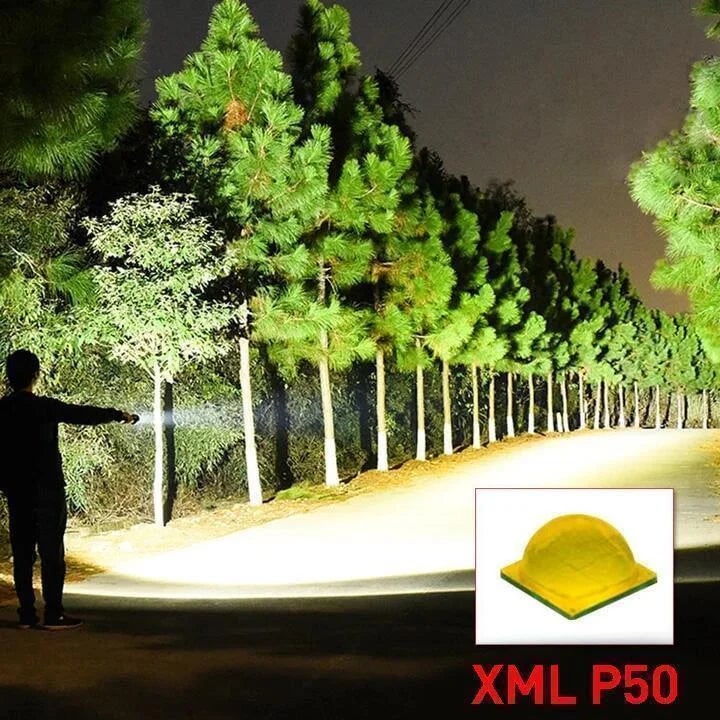 Rechargeable LED Flashlight with Super Bright Zoomable Beam and Waterproof Aluminum Body - Image 6