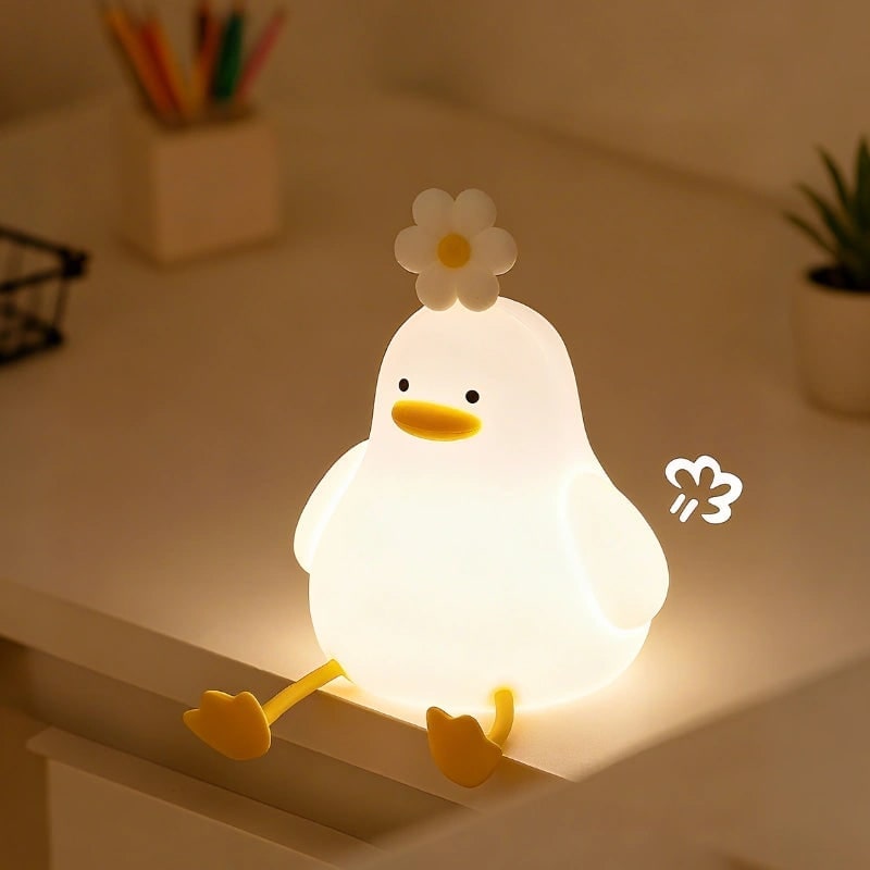 Rechargeable Soft Silicone Night Light with Touch-Activated LED and Animal Design for Kids - Image 17