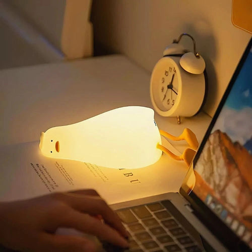 Rechargeable Soft Silicone Night Light with Touch-Activated LED and Animal Design for Kids - Image 2