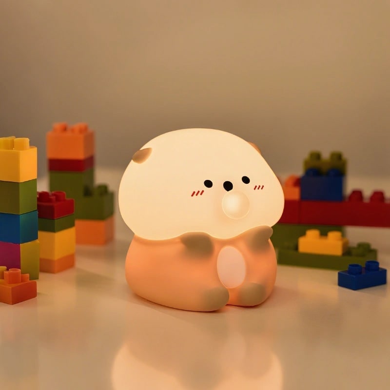 Rechargeable Soft Silicone Night Light with Touch-Activated LED and Animal Design for Kids - Image 21
