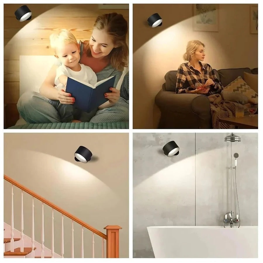 Rechargeable Wall Light with 360° Rotating Magnetic Head and Remote Control - Image 16