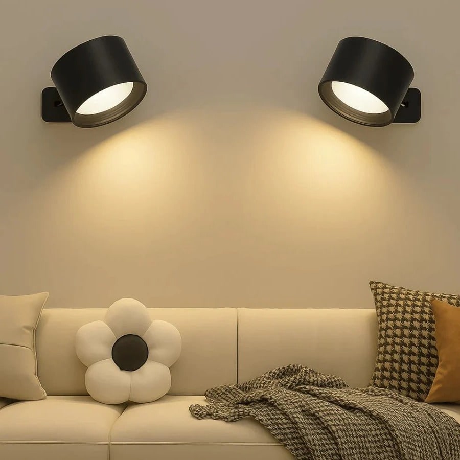 Rechargeable Wall Light with 360° Rotating Magnetic Head and Remote Control - Image 2