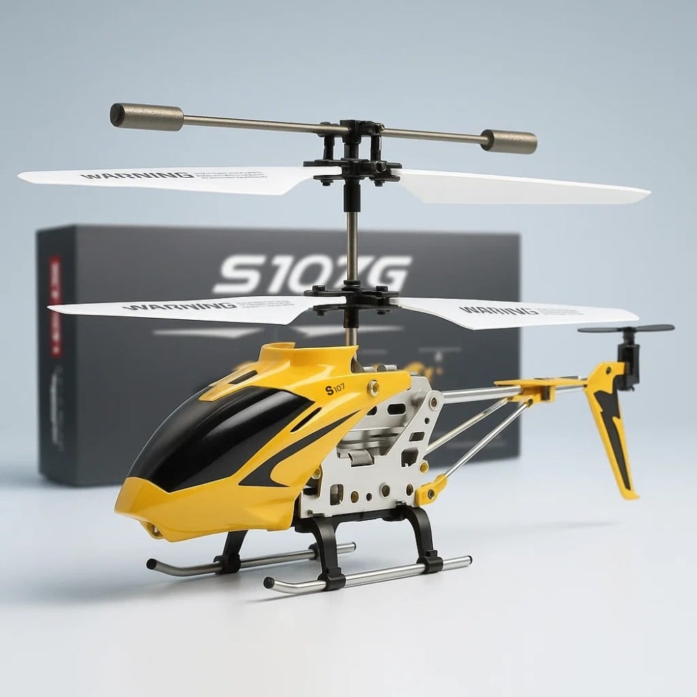 Remote Control Helicopter with Gyroscope Stabilizer and Metal Frame for Indoor Flight - Image 1