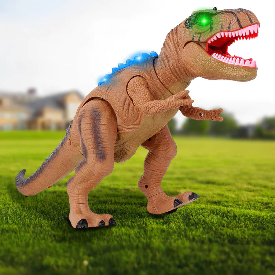 Remote Control Walking Dinosaur Toy with LED Lights and Sound Effects - Image 2