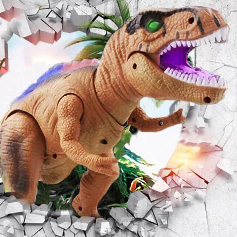 Remote Control Walking Dinosaur Toy with LED Lights and Sound Effects - Image 3