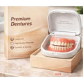 Removable Denture Set with Flexible Cushion Grip and Storage Case - Image 1