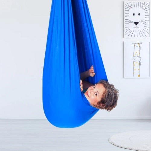 Sensory Swing with Cocoon Therapy Pouch for Kids' Indoor Calming - Image 3