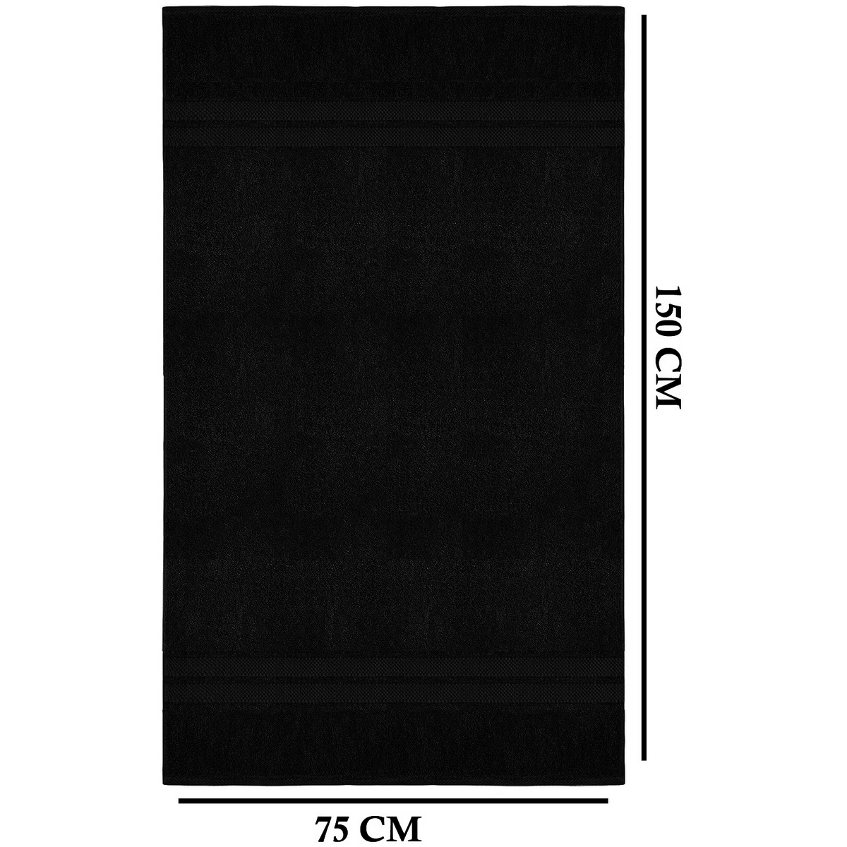 Set of 4 Large Bath Towels with Absorbent Cotton Terry Cloth and Dobby Border - Image 11