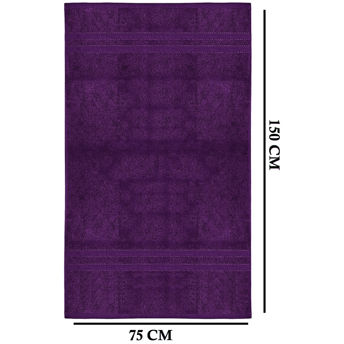 Set of 4 Large Bath Towels with Absorbent Cotton Terry Cloth and Dobby Border - Image 23