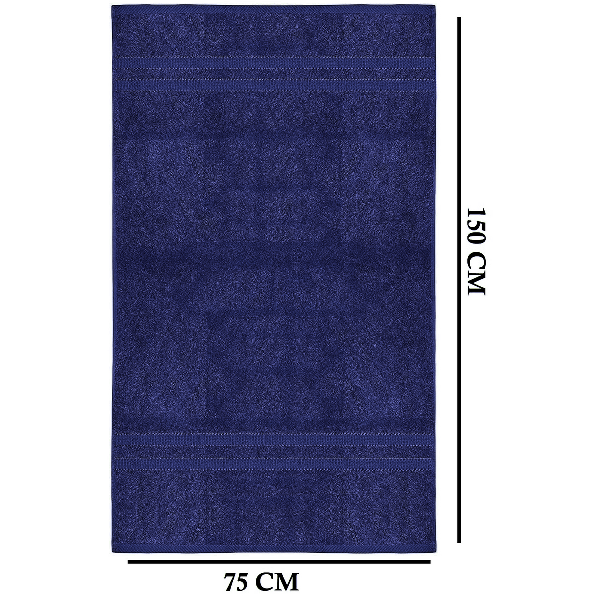 Set of 4 Large Bath Towels with Absorbent Cotton Terry Cloth and Dobby Border - Image 32