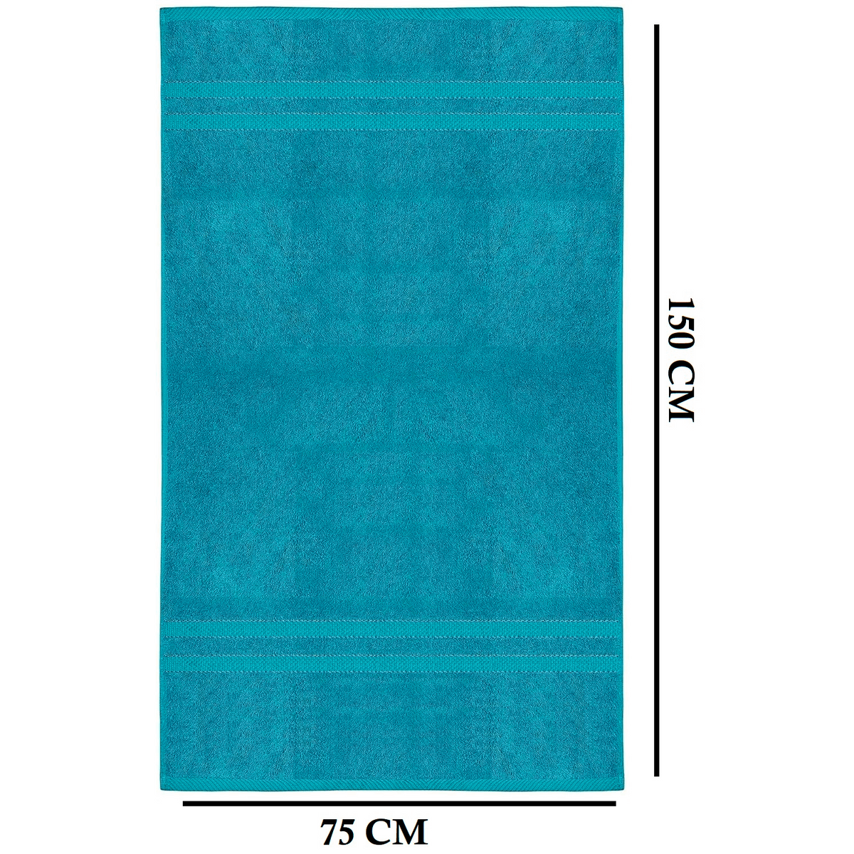 Set of 4 Large Bath Towels with Absorbent Cotton Terry Cloth and Dobby Border - Image 35