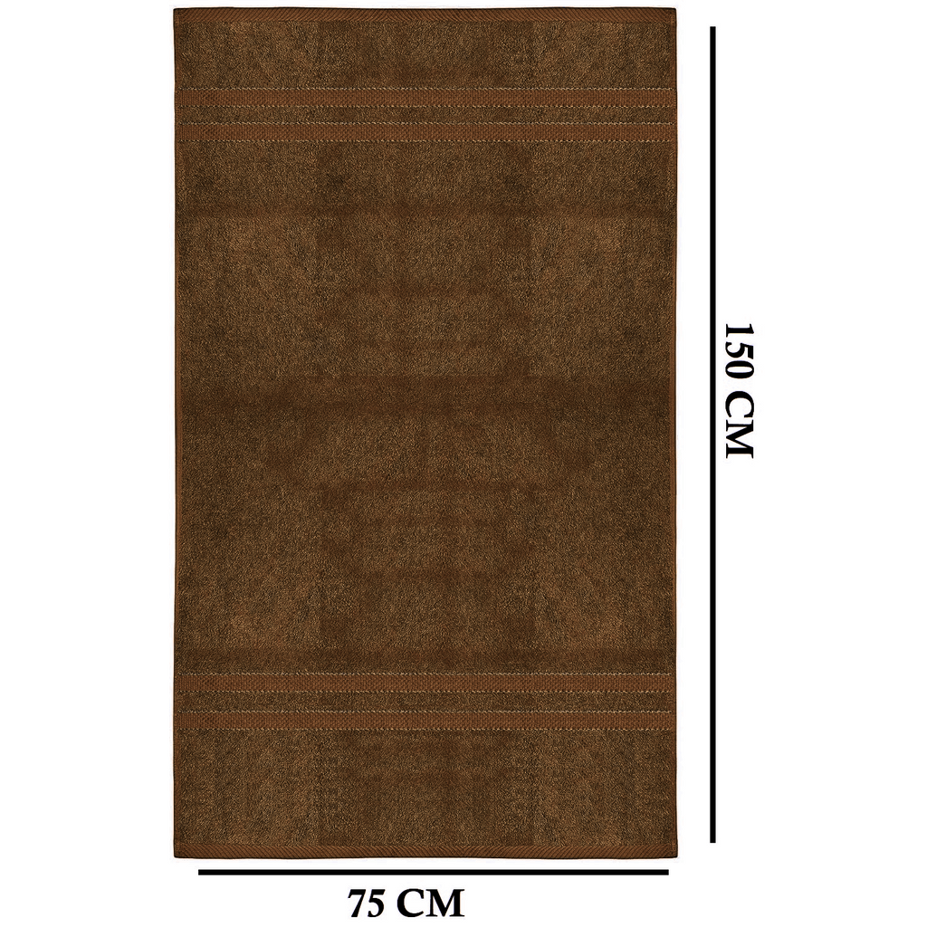Set of 4 Large Bath Towels with Absorbent Cotton Terry Cloth and Dobby Border - Image 41