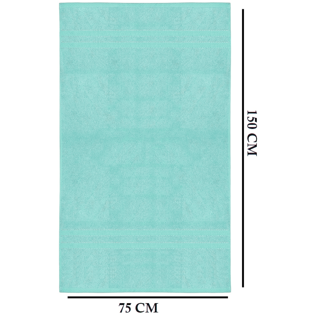 Set of 4 Large Bath Towels with Absorbent Cotton Terry Cloth and Dobby Border - Image 8