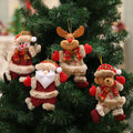 Set of 4 Plush Christmas Ornaments with Faux Fur Trim and Embroidered Details - Image 2