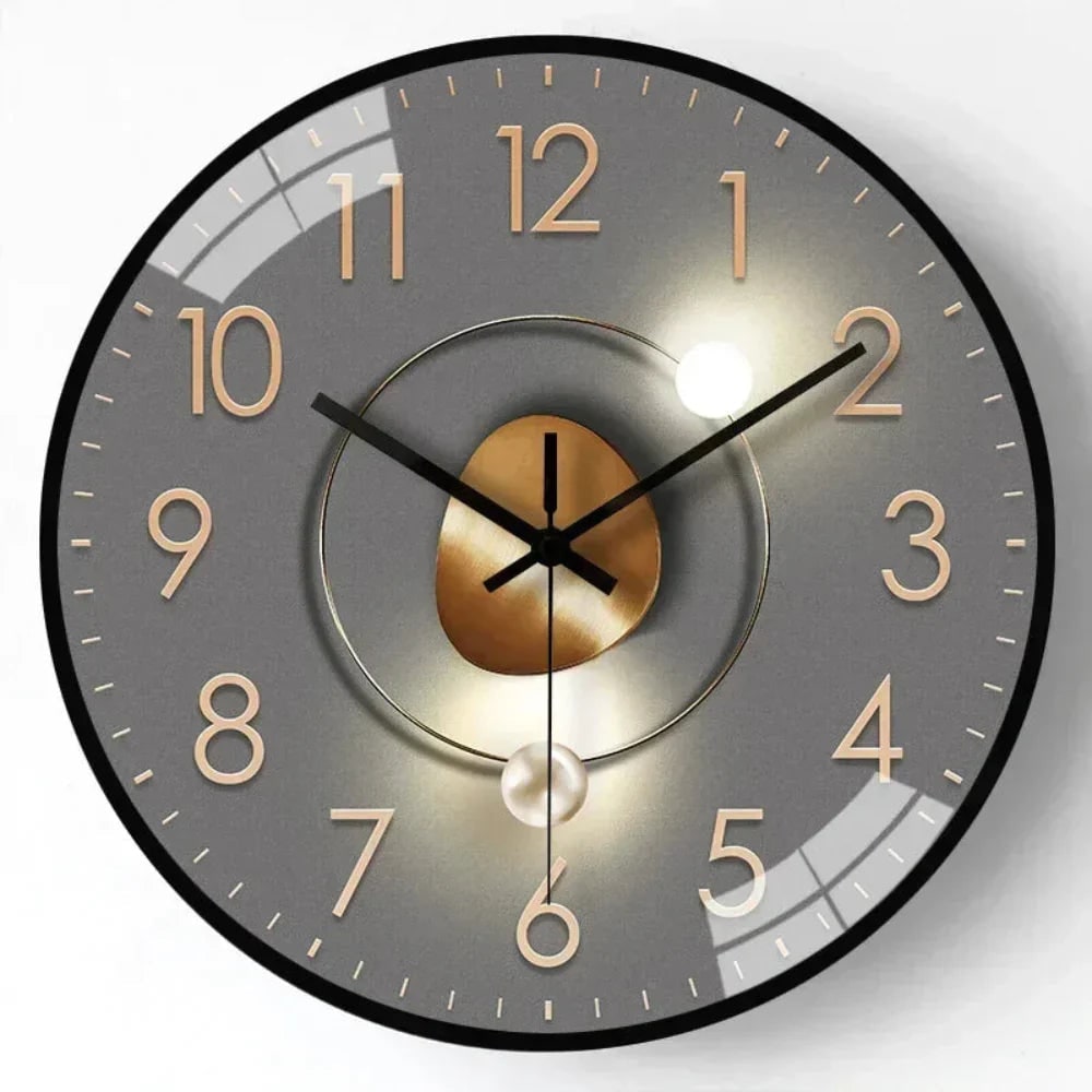 Silent Wall Clock with Glass Face and Minimalist Metallic Frame - Image 10