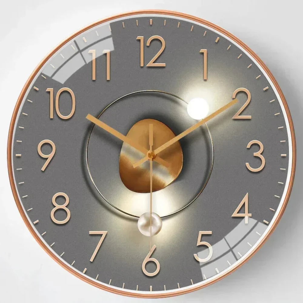 Silent Wall Clock with Glass Face and Minimalist Metallic Frame - Image 11
