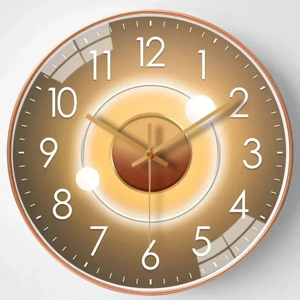 Silent Wall Clock with Glass Face and Minimalist Metallic Frame - Image 6