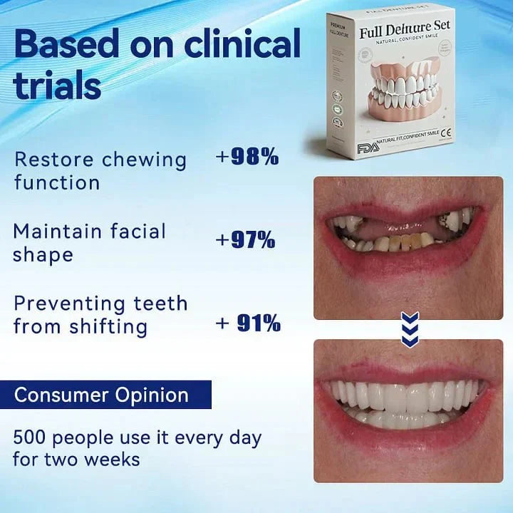 Snap on Veneers Upper and Lower Moldable Cosmetic False Teeth with Adjustable Fit - Image 4